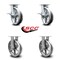 Service Caster 8 Inch Kingpinless V Groove Semi Steel Wheel Swivel Caster Swivel 2 Rigid, 2PK SCC-KP30S820-VGR-2-R-2 - alternate 5
